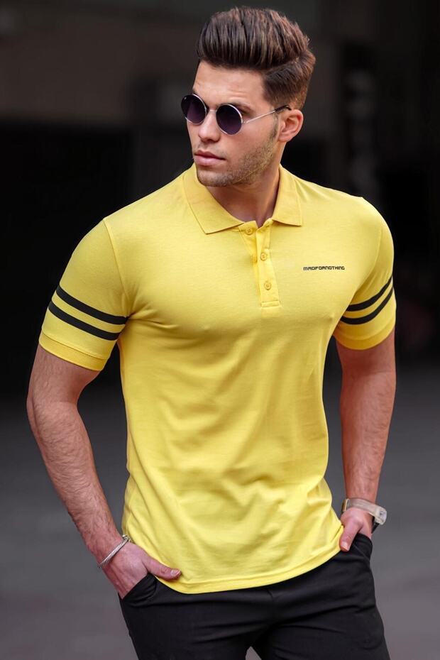 Men's Yellow Polo Neck T-Shirt 4984
