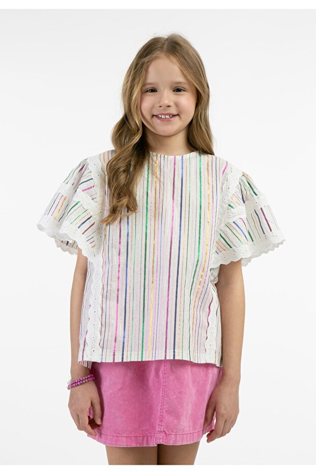 KIDS Blusentop mit Spitze mimo - 2