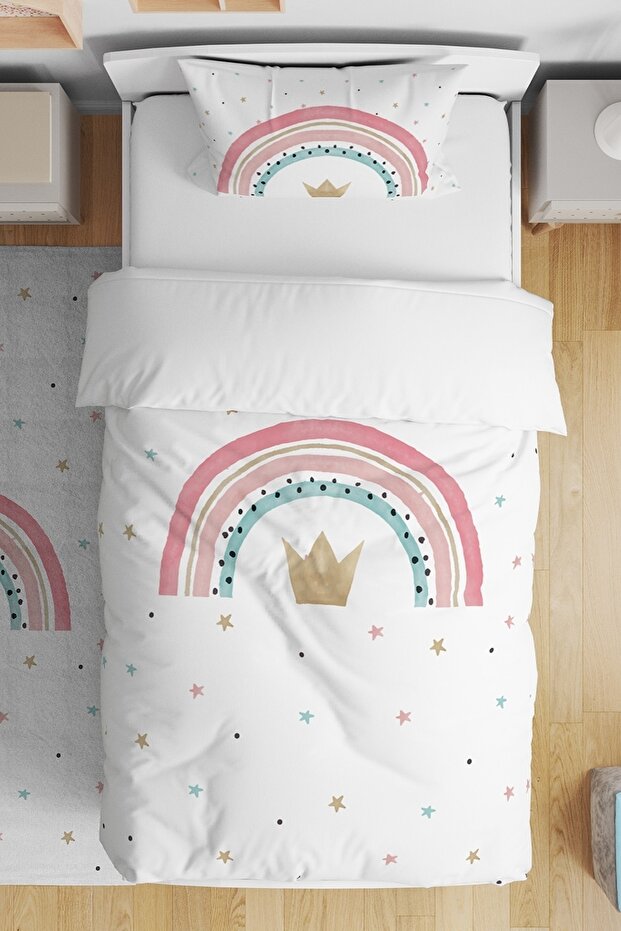 Starry King Crown Patterned Single Baby Kids Bedding Set