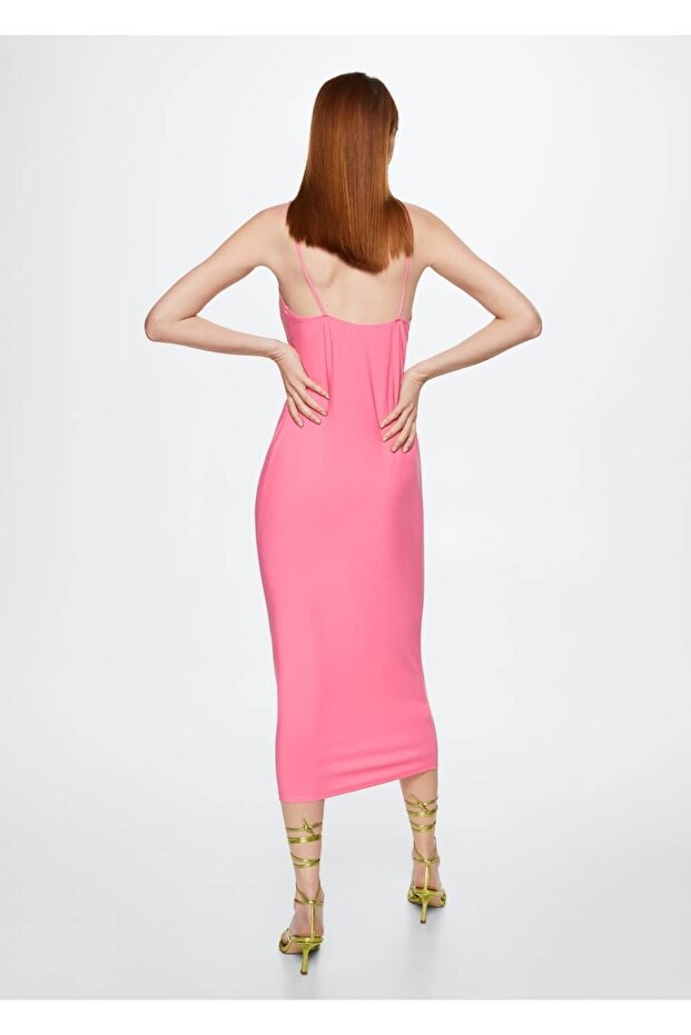 Cut Out Detaylı Elbise - 4