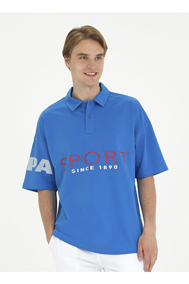 U.S. Polo Assn. Polo Collar Cobalt blue Men's T-Shirt Rc-Moya