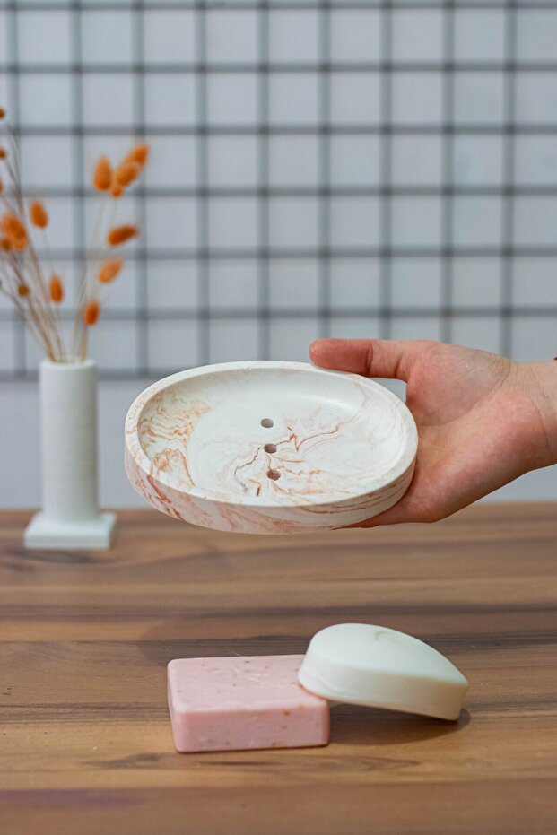 صحن الصابون الصلب البيضاوي للحمام - 1