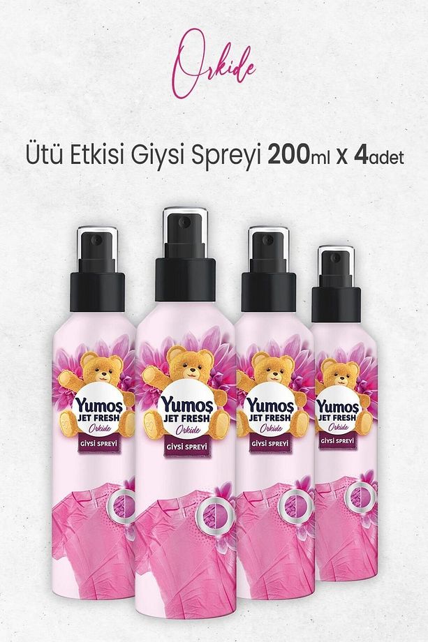Jet Fresh Ütü Etkisi Giysi Spreyi Orkide 200 ml x 4 Adet - 1