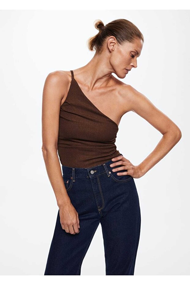 Фактурна асиметрична блузка - 1