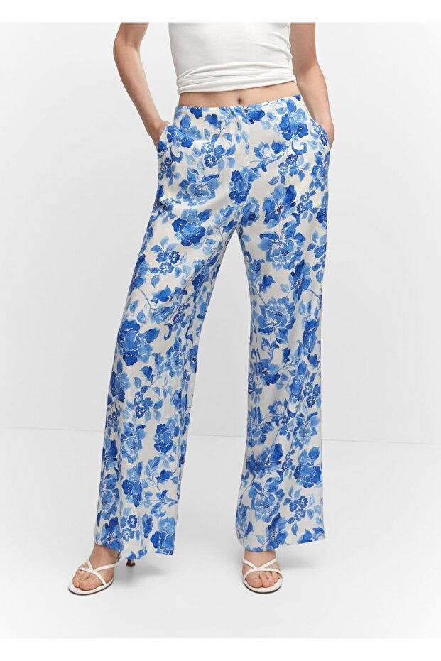 Çiçekli Palazzo Pantolon - 1