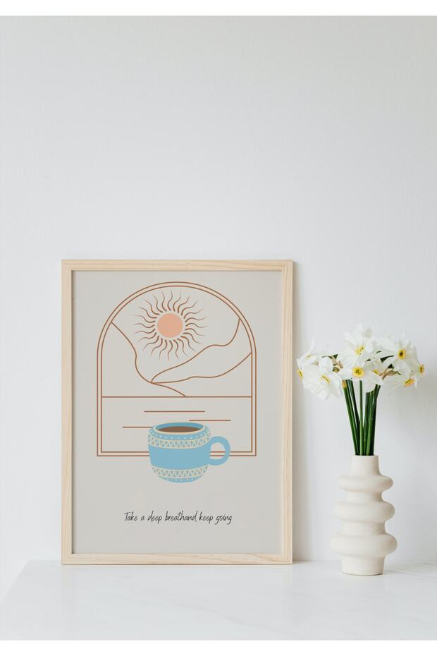 Ahşap Tablo Bohem Art No:1 Sunset&Coffe Table - 1