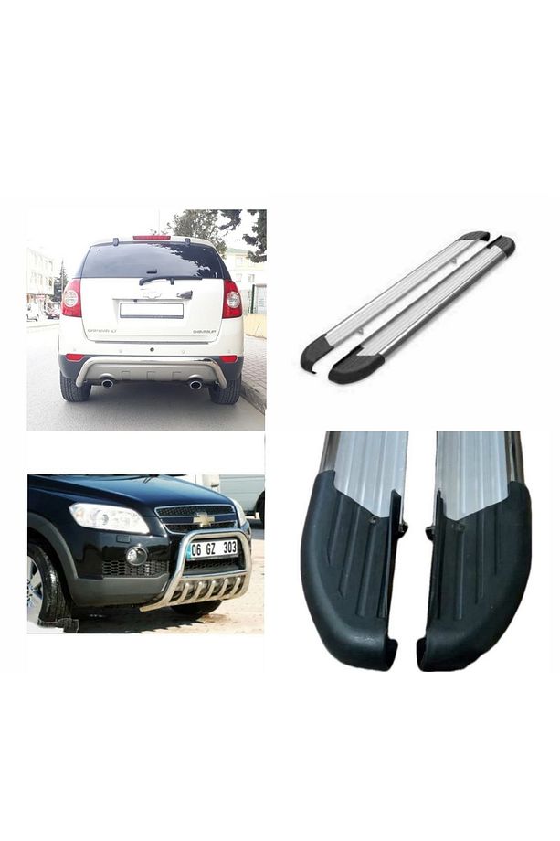 Chevrolet Captiva 2012 Öncesi Ön Arka Tampon Koruma Amazon Yan Basamak 3 Lü Set Kampanya - 1