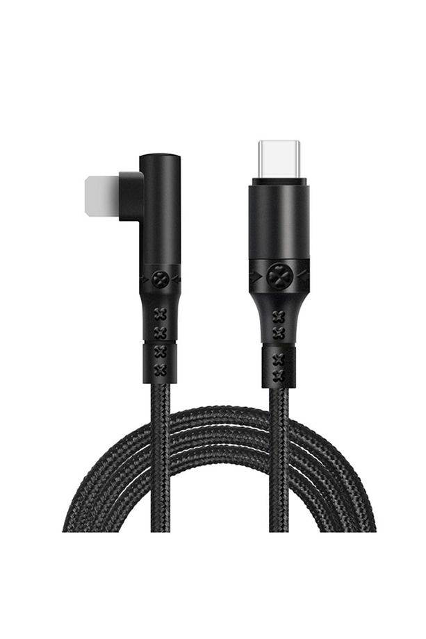 Type-C to İPhone 20w Lightning Hızlı Şarj Kablosu Oyuncu 90 Derece Kablo - 1