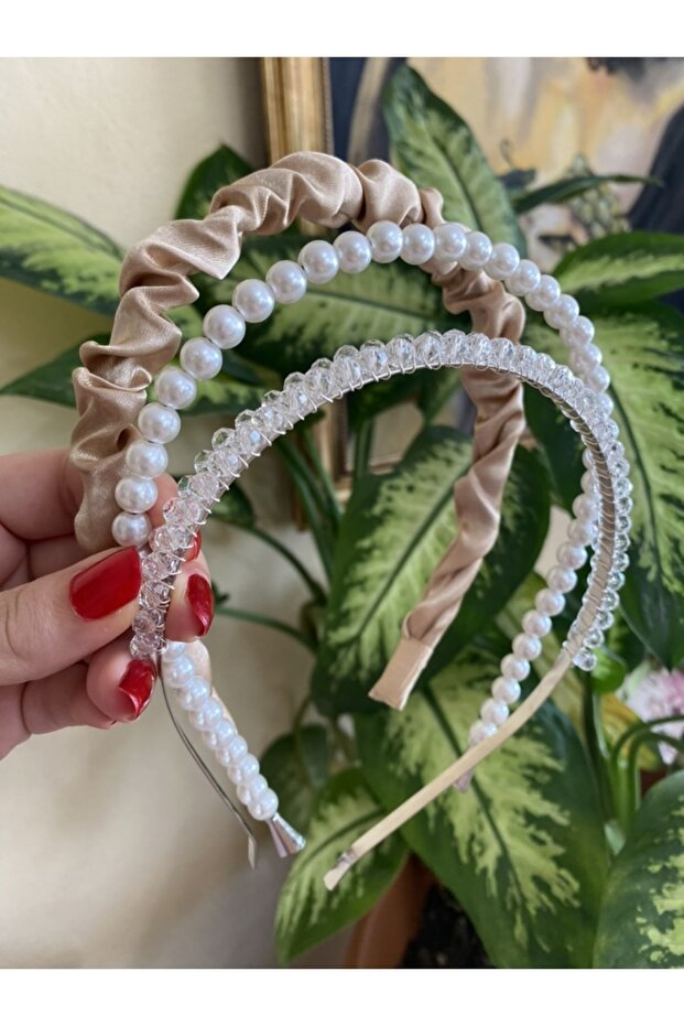 Gathered, Glittering, Pearl Crown Set