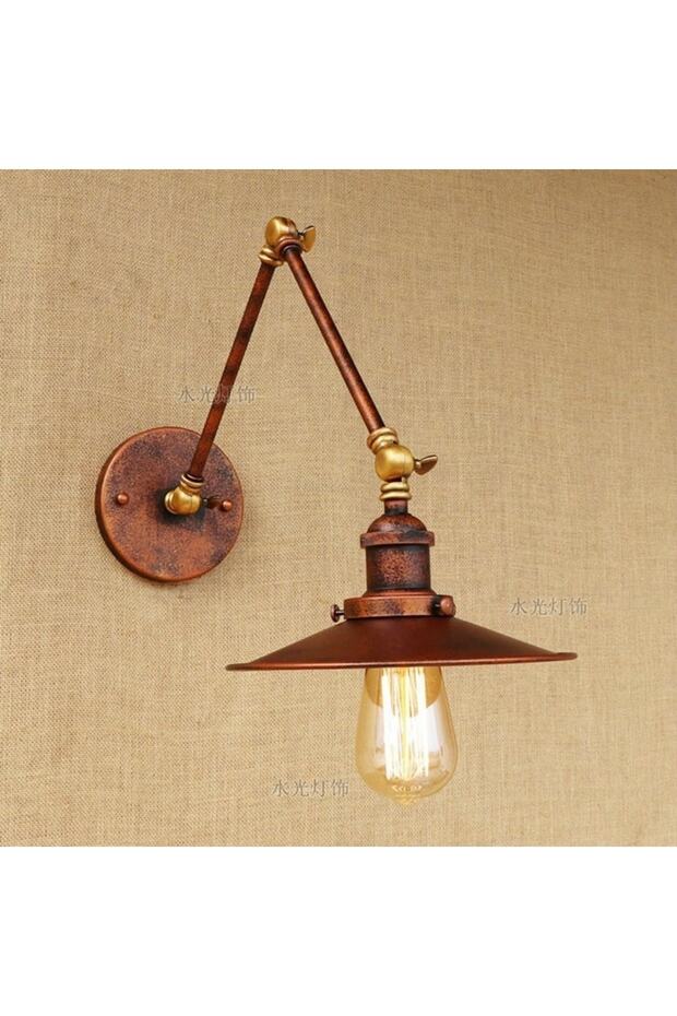 Retro Metal Decorative Articulated Acrobatic Copper Patinaed Wall Sconce