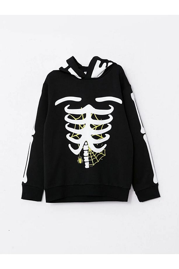 LCW Kids Kapüşonlu Baskılı Uzun Kollu Erkek Çocuk Sweatshirt ve Eşofman Altı - 2