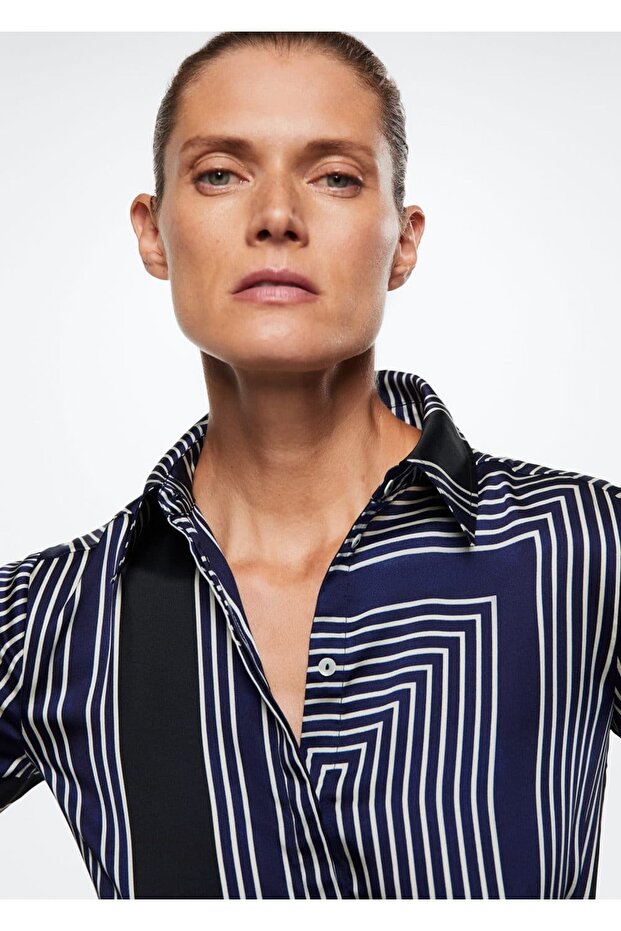 Geometrik Desenli Midi Elbise - 6