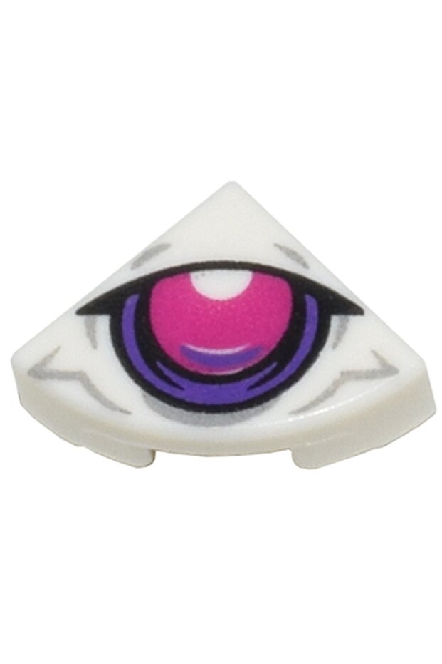 1X1 Printed Tile Round Accessory - Purple Pink Eye, 2 Pieces