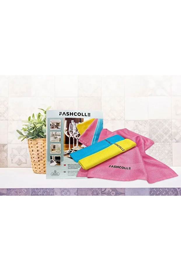 Mikrofiber Temizlik Bezi 3'lü x 2 Paket Toplam 6 Adet - 8