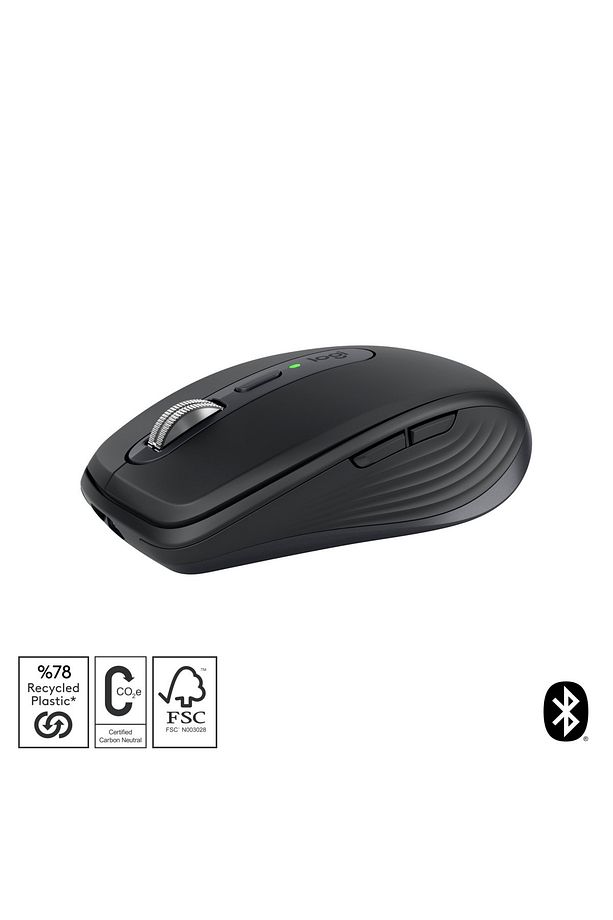 MX Anywhere 3S Kompakt 8000 DPI Optik Sensörlü Sessiz Bluetooth Kablosuz Mouse - Siyah - 2