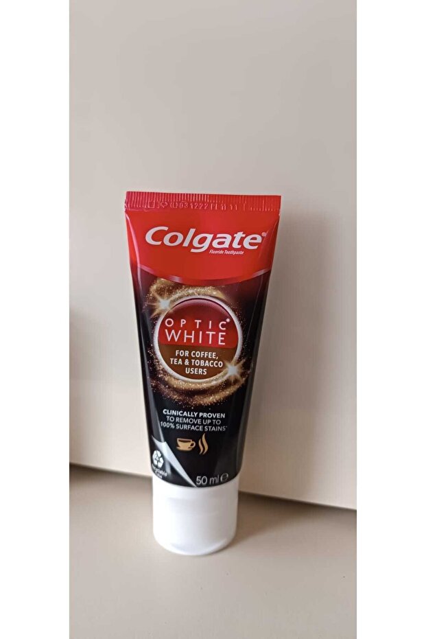 معجون أسنان 2 عبوة قهوة وشاي أبيض بصري - 1