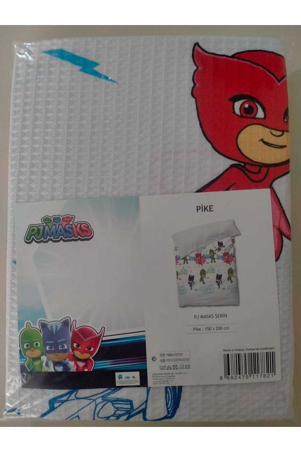 PJ MASKS - Pijamaskeliler Lisanslı Tek Kişilik Pike % 70 Pamuk - 1
