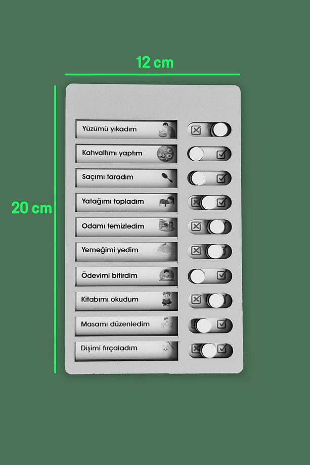 Çocuk Günlük Rutin Checklist Kontrol Listesi Eğitici Oyuncak Ahşap Yapılacaklar Listesi - 2
