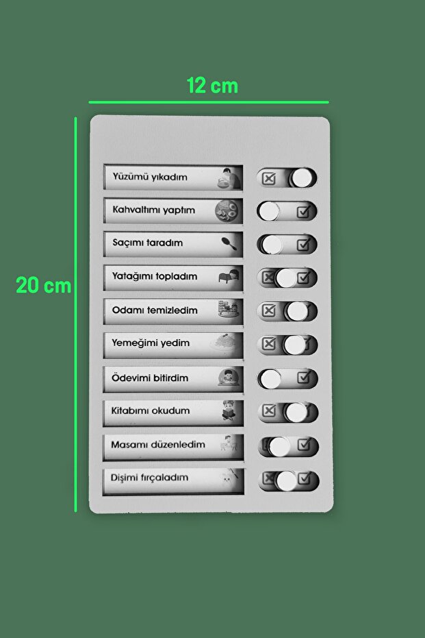 Çocuk Günlük Rutin Checklist Kontrol Listesi Eğitici Oyuncak Ahşap Yapılacaklar Listesi - 2