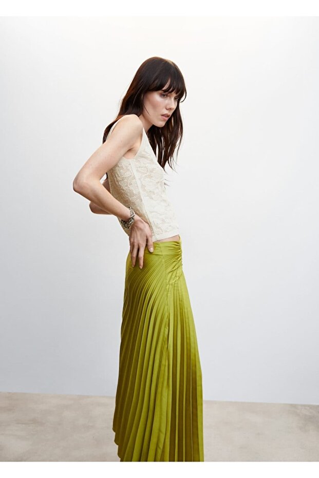 Çiçek Desenli Triko Bluz - 7