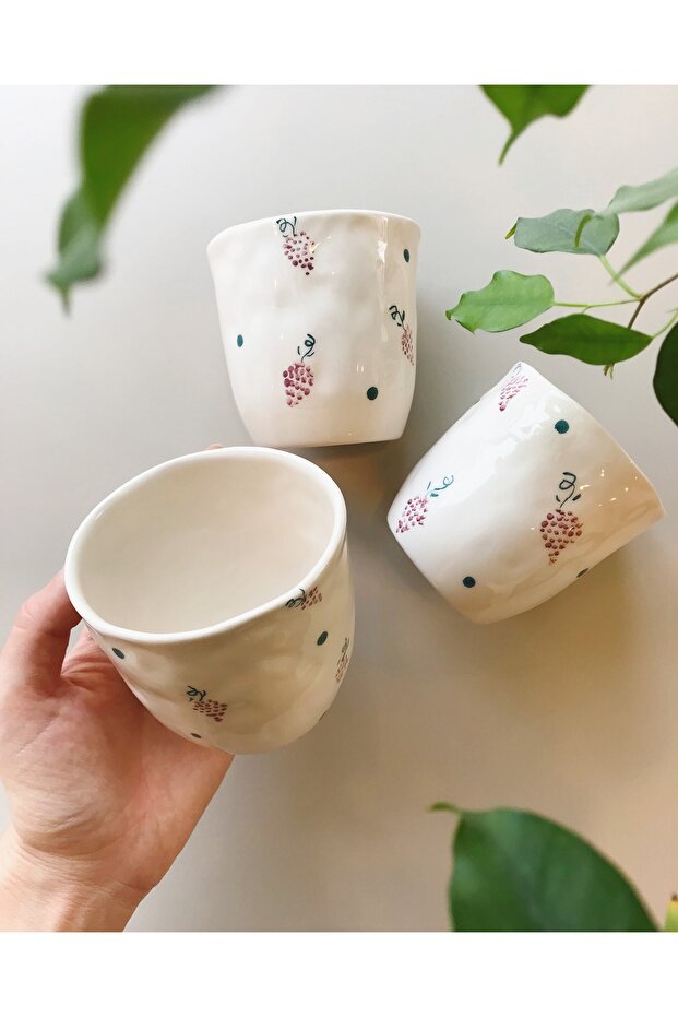 Handmade Grape Pattern Mug Cup - 2
