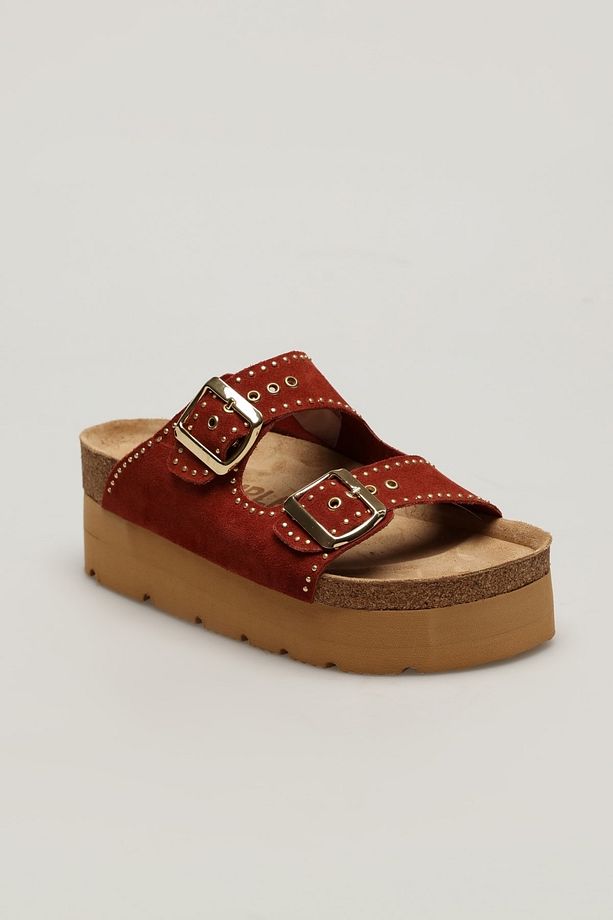 Nesren Slipper Mantar Taban Hakiki Süet Deri Terlik - 1