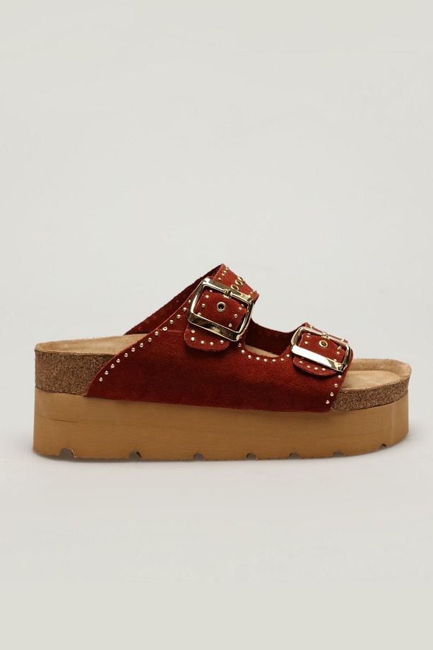 Nesren Slipper Mantar Taban Hakiki Süet Deri Terlik - 2