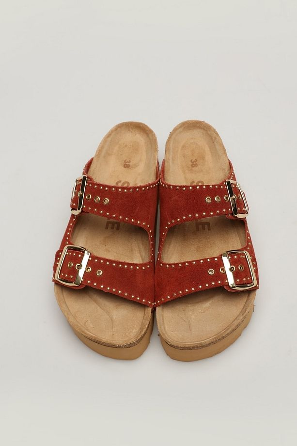 Nesren Slipper Mantar Taban Hakiki Süet Deri Terlik - 4