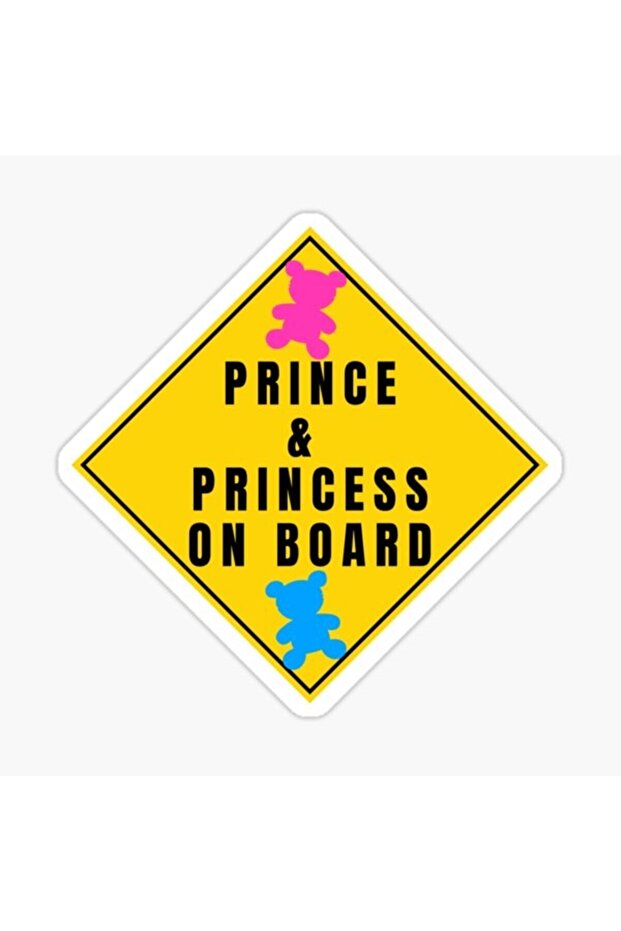 There's a Prince and Princess in the Car Sticker auto Sticker 18cm MD6