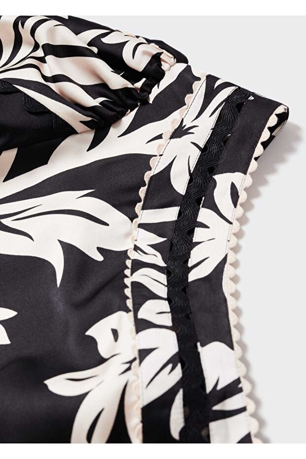 Asimetrik Saten Elbise - 5