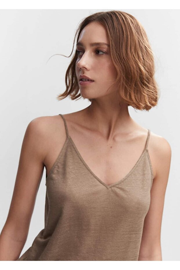 Askılı keten üst - 6