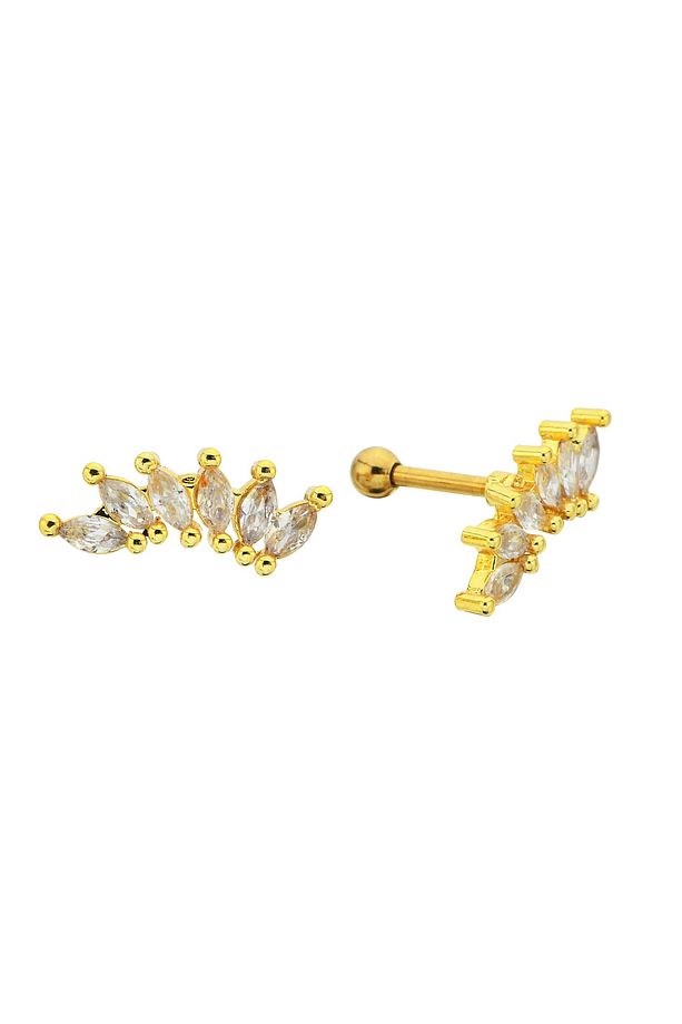 Cerrahi Çelik Markiz Taşlı kıkırdak helix tragus piercing(1 adet) - 1
