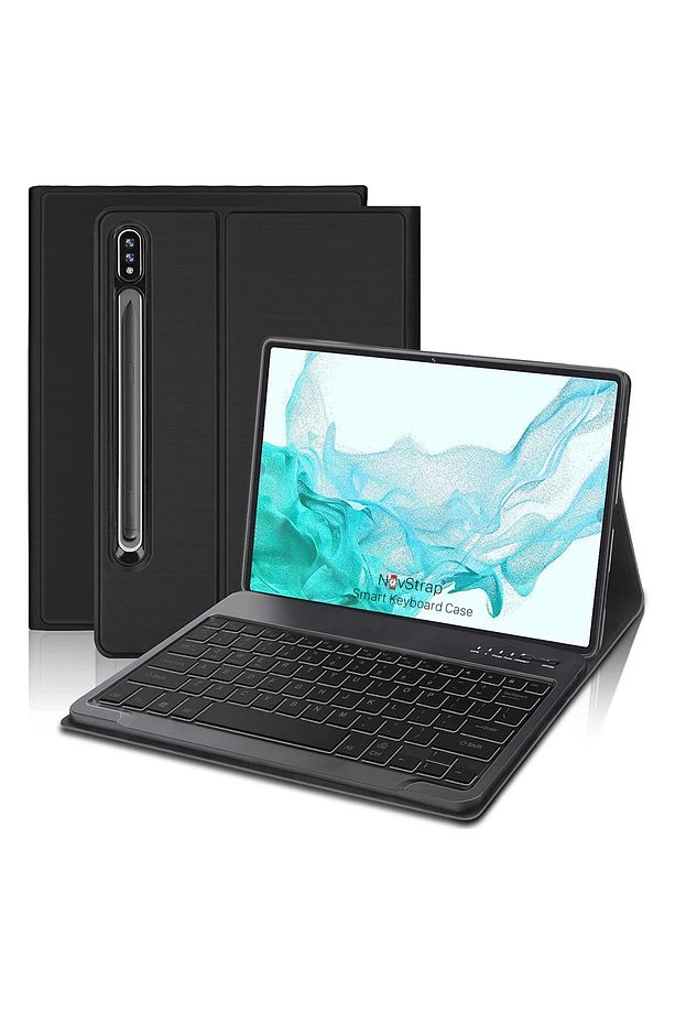 Samsung Galaxy Tab S7 Fe / S7 Plus / S8 Plus 12.4" X800 T730 T970 Bluetooth Klavyeli Kılıf - 1