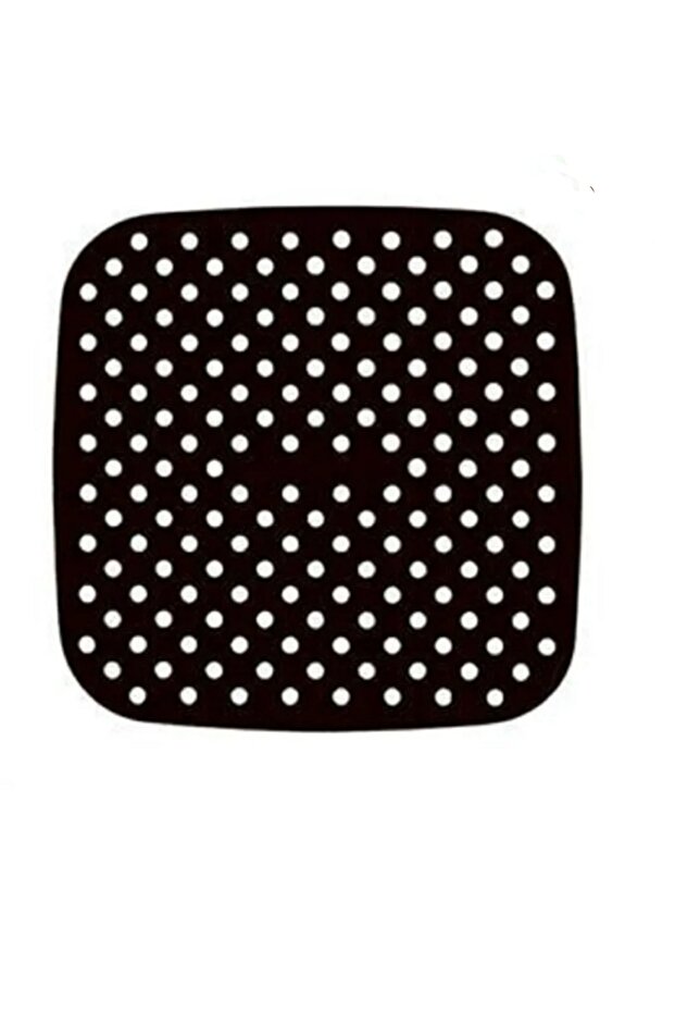 حصيرة طهي Airfryer قابلة للغسل ومقاومة للحرارة مربعة باللون الأسود