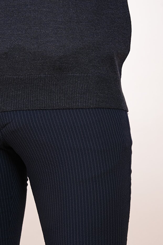 سترة صوفية برقبة على شكل حرف V - 7