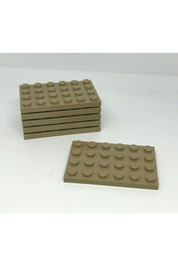 MOC Custom Accessory Creator Plate 4 x 6 Flat Brick Dark Tan 2 pieces to ship