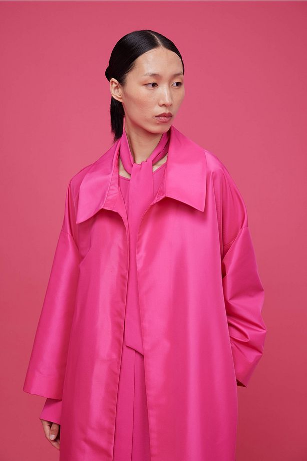 Volan Detaylı Kaftan Fuşya - 5