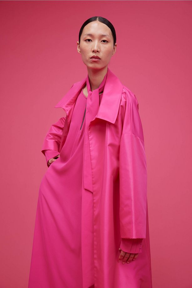 Volan Detaylı Kaftan Fuşya - 6