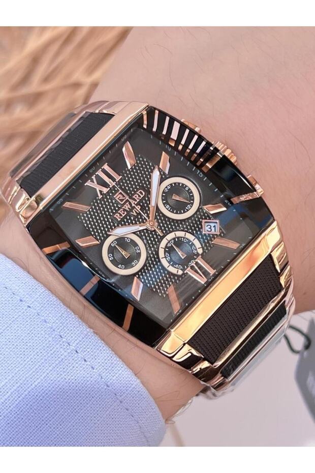 A141131 Steel Cord Ion Plated Case 3 Atm Water Resistant Men Wrist Watch