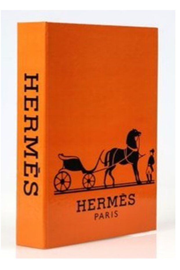 066 صندوق كتب مزخرف باللون البرتقالي HERMES