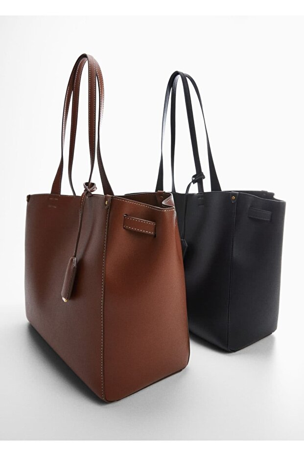 Çift Saplı Shopper Çanta - 4