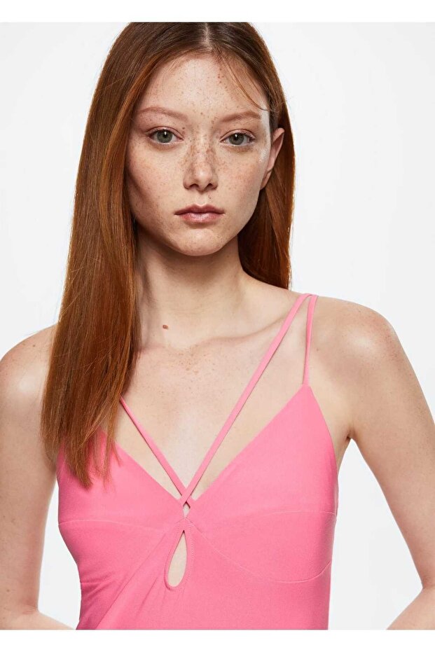 Cut Out Detaylı Elbise - 6