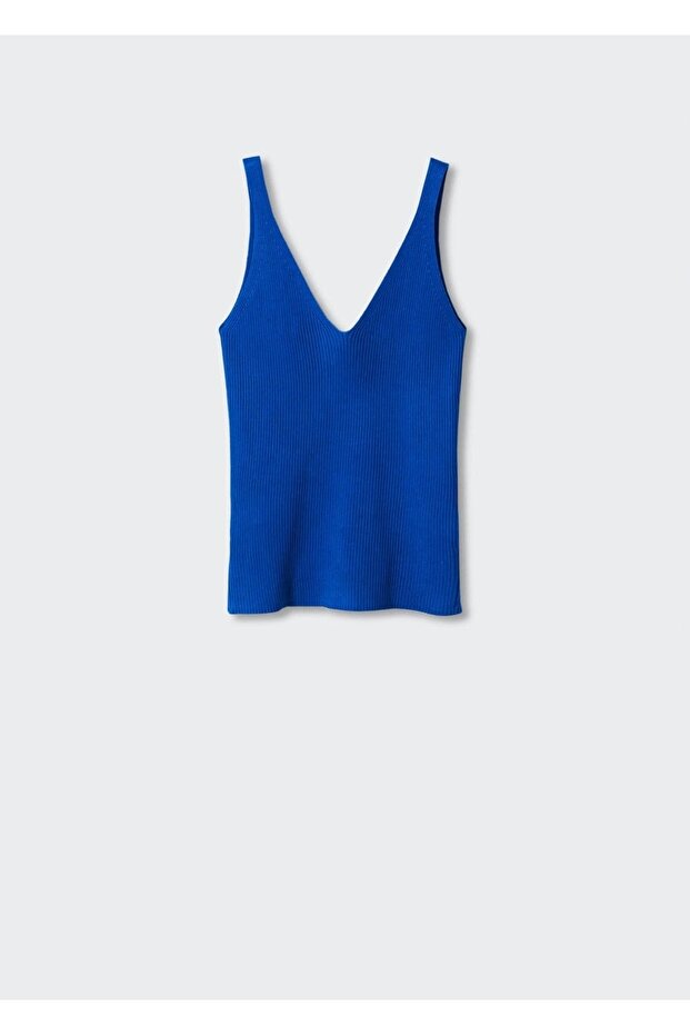 V Yaka Triko Bluz - 3