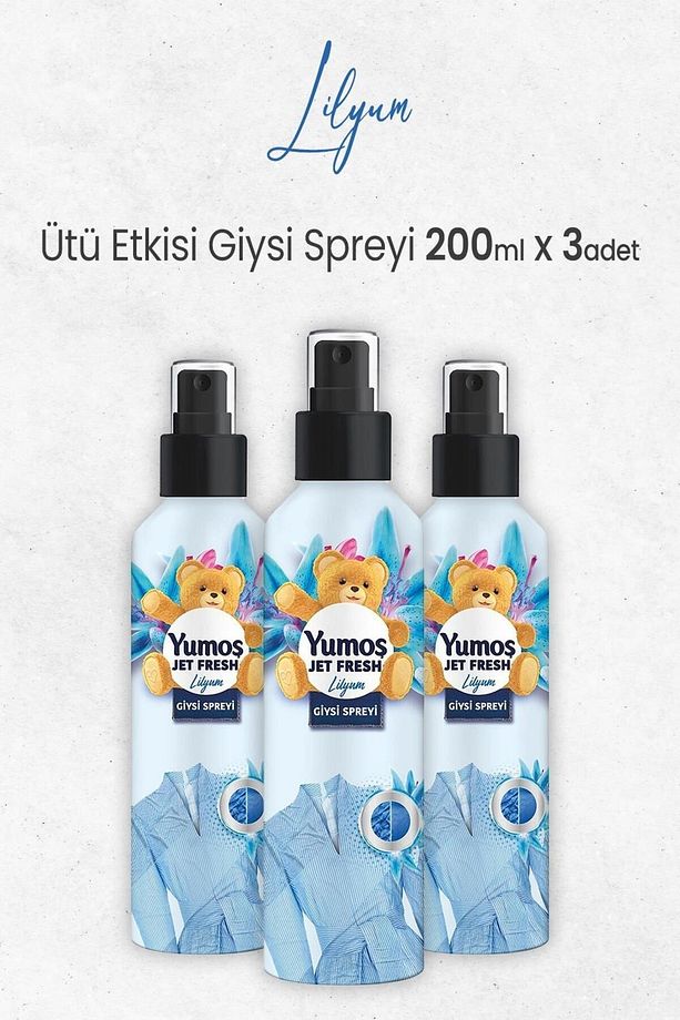 Jet Fresh Ütü Etkisi Giysi Spreyi Lilyum 200 ml x 3 Adet - 1