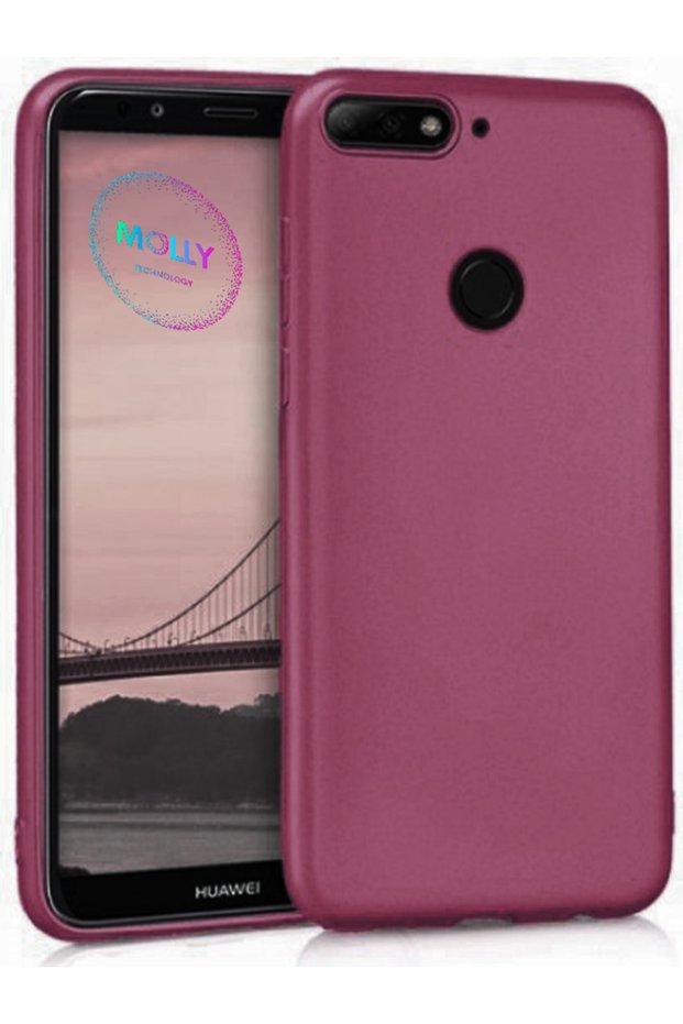 حافظة سيليكون حمراء غير لامعة من السيليكون لـ Honor 7C