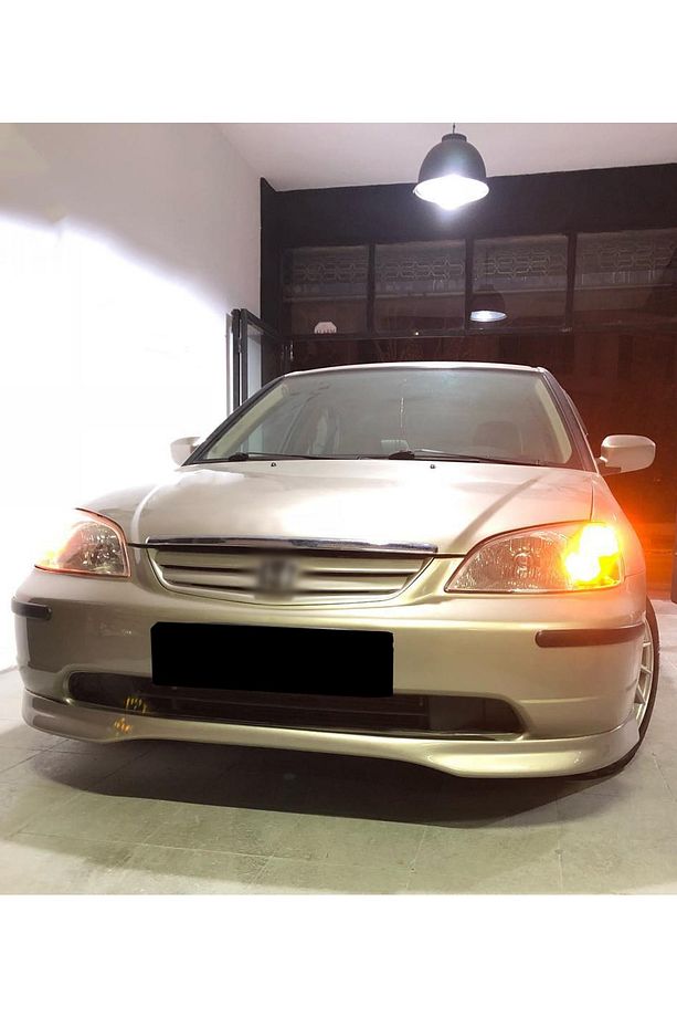 Honda Civic Vtec2 2001-2004 Makyajsız Kasaya Uyumlu Boyasız Plastik Typer Ön Ek - 3