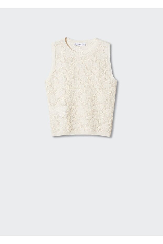 Çiçek Desenli Triko Bluz - 3