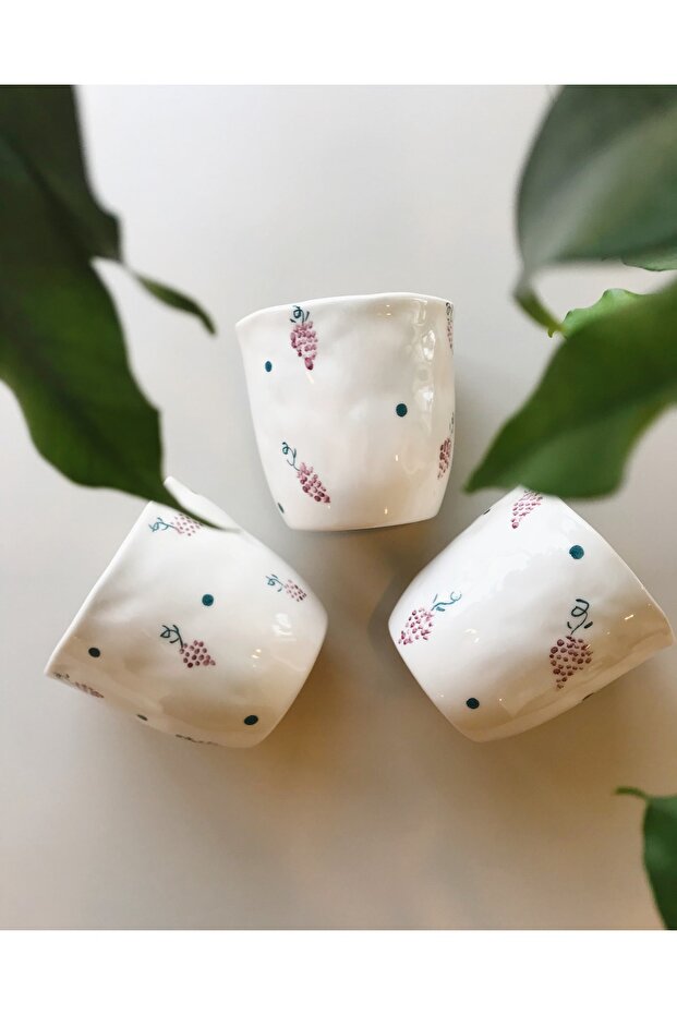 Handmade Grape Pattern Mug Cup - 3