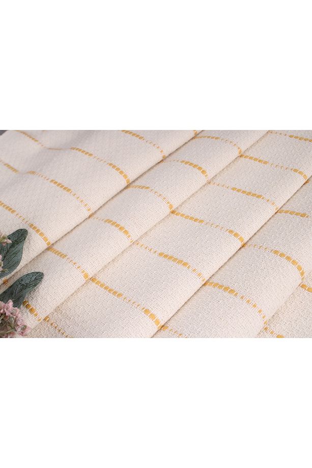 Pike Hardal 230x245 Cm Pamuk Pike Pamuk Örtü Dekoratif Yatak Örtüsü Koltuk Örtüsü - 5