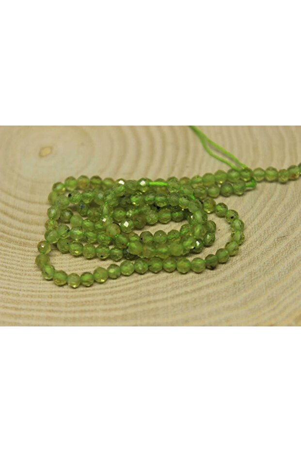Peridot (Zebercet) Stone HALF String 3mm (17cm long)